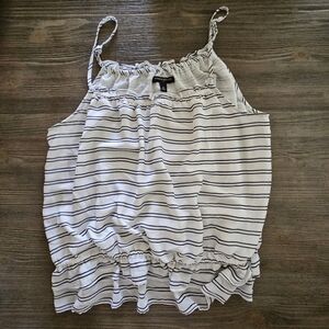 Banana Republic Womens Ruffle Striped Sleeveless Cami Top Medium